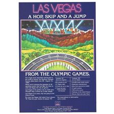 Las Vegas Travel Print Advertisement Vintage 1984 80s LA Olympics Tourism picture