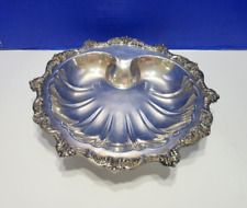 Vintage Silverplate Seashell Footed Dish Ornate Filigree  picture