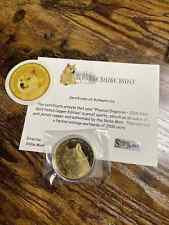 Doge Dogecoin 2014 Official Shibe Mint #2327/2500 w/ COA - 24kt gold plated coin picture