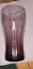 Vintage Coca Cola Light Purple Tint Drinking Glass 6