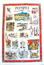 Pompeii, Italy Souvenir Linen Tea Towel - Kitchen Towel, Made in Italy picture