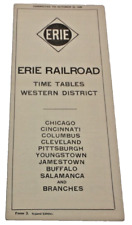 OCTOBER 1928 ERIE RAILROAD WESTERN DISTRICT PUBLIC TIMETABLE picture