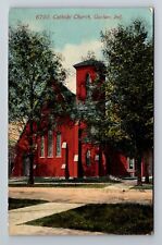 Goshen IN-Indiana, Catholic Church, Antique, Vintage c1913 Postcard picture