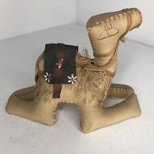 Vintage Arabian Dromedary Camel Hand Stitched Stuffed Leather Figure 7.5” x 6