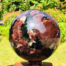 9.32LB Natural Firework red garnet quartz polished sphere crystal ball healing picture