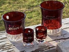 ANTIQUE 1900s DATED 4pc RUBY RED COLLECTION EXCELSIOR SPRINGS MISSOURI (16C) picture