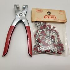 VTG Enkay Trading Rustproof Red, White & Silver Eyelets 771 W/ Tool NY USA picture