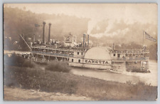 ZANETTA Steamer Steamship Malta OH, Muskingum River Ohio RPPC Photo Postcard picture