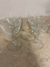 Liquor Cordials Vintage Brookdale Pattern By Libbey Glass 1950's Set Of 4 picture