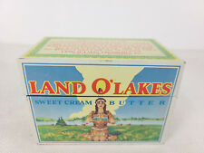 Vintage LAND O LAKES Sweet Cream Butter 1 lb Net Metal Tin Recipe Retired Maiden picture