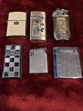 Lot of 6 Vintage cigarette lighters Hudson/ Colibri and more Working Condition picture