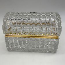 Shannon Crystal Hinged  Chest 7.25 X 5 24% Lead Crystal Gorgeous Piece picture