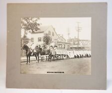 Antique Large Photo Butcher Day 1915 Paterson New York USA Carriage People picture