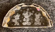 Disney Disneyland 3D Mickie and Minnie Mouse Fireworks Glass Dome Paperweight picture