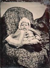 ORIGINAL VICTORIAN Tintype / Ferrotype Photograph c1860's BABY PORTRAIT picture