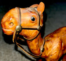 Exquisite Vintage Dromedary Hand-Crafted Leather Wrapped Camel Figurine picture
