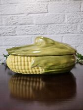 Vintage Corn Shaped Casserole Dish Serving Dish with lid picture