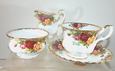 Royal Albert Old Country Roses 4-piece Teacup Set Bone China England Vintage lot picture