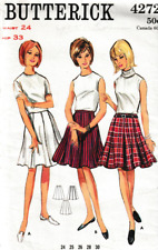 Butterick Pattern 4272 c1970 Misses Beautiful Skirts, Size Waist 24