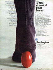 1971 PUBLICITE ADVERTISING 085 BURLINGTON L'OEUF POWER VIOLET socks picture