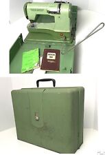 Vintage ELNA 722010 Portable Green Sewing Machine w/ Case - Powers On *VIDEO* picture