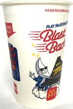 McDonald’s 1989 MAC TONIGHT Blast Back 32oz Cup/Game Piece Intact - BRAND NEW picture
