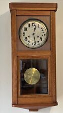 Antique Junghans Wood Carved Wall Clock Box Style B08 28” Working picture