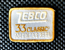 ZEBCO 33 CLASSIC AMERICA'S REEL SEW ON PATCH FISHING REELS 3 1/4