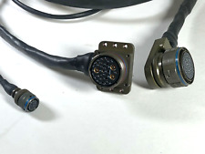 NEW LOT of 3 AMPHENOL AEROSPACE & SOURIAU CONNECTORS on CABLE ASSEMBLY MIL SPEC picture