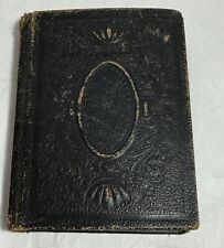 Antique 19th Century Small Leather Tintype Photograph Album Book w/ 10 Tintypes picture
