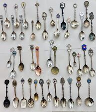 Lot of 41 Collectible Spoons Mixed in Age and Rarity, Silver Plate, Stainless, picture