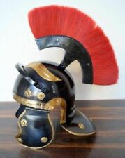 Unique steel Knight Roman Centurion Helmet Armor Black Helmet With Red Plume picture