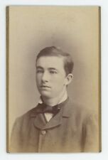 Antique CDV Circa 1870s Handsome Young Man With Bow Tie Sperry Iowa City, IA picture