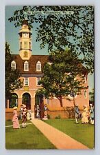Williamsburg VA-Virginia, The Capitol Building, Clock Tower, Vintage Postcard picture