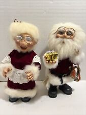 VTG Tanglewood Forest Marci Wolfe Santa & Mrs Brumble Claus Figurine 14” 14in 🎅 picture