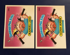 1986 Topps Garbage Pail Kids #230a MANUEL LABOR & #230b HANDY ANDY Lot 2 GPK $$ picture