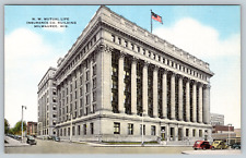 c1940s Linen N.W. Mutual Life Insurance Building Milwaukee WI Vintage Postcard picture