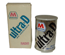 Vintage Marathon Ultra D Motor Oil Advertising Novelty Radio in Original Box picture