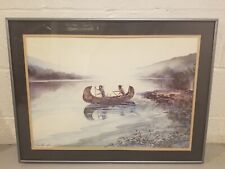 Native American Canoe Collectible 445/500 Cincinnati Artists Tom Bluemlein  picture