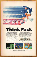 1991 Sonic The Hedgehog Sega Genesis Vintage Print Ad/Poster Official Promo Art picture