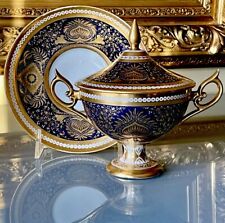 Very Rare Antique Derby Porcelain Cobalt Blue and Gold Design Bowl c1780-1784 picture