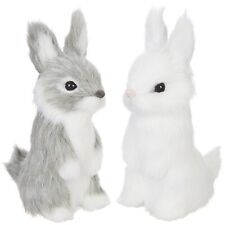 RAZ Imports Bunny Rabbit Christmas Figurine Ornaments - Set of 2 picture