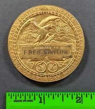 Vintage 1934 Transcontinental Bicycle Relay Atlantic to Pacific Metal Token picture