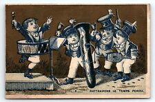 c1880 GREAT ATLANTIC AND PACIFIC TEA COMPANY MARCHING BAND TRADE CARD P1917 picture