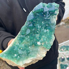 5.6lb Large NATURAL Green FLUORITE Quartz Crystal Cluster Mineral Specimen. picture