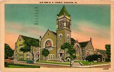 Vintage Postcard - 1943 Elm Park M.E. Church Scranton Pennsylvania PA Posted picture