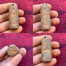 Unique Rare Antique Near East Old Stone Cylinder Bead Seal picture