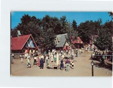 Postcard Santa's Visitors Young & Old Stroll Through his Village North Pole NY picture