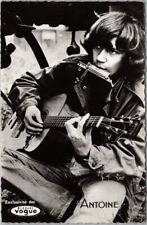 Vintage 1960s ANTOINE French Rock Star Photo RPPC Postcard 
