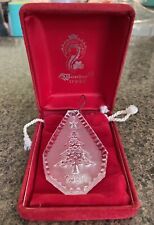 Vintage Waterford Crystal Annual 1980 Glass Christmas Ornament Tree Teardrop Box picture